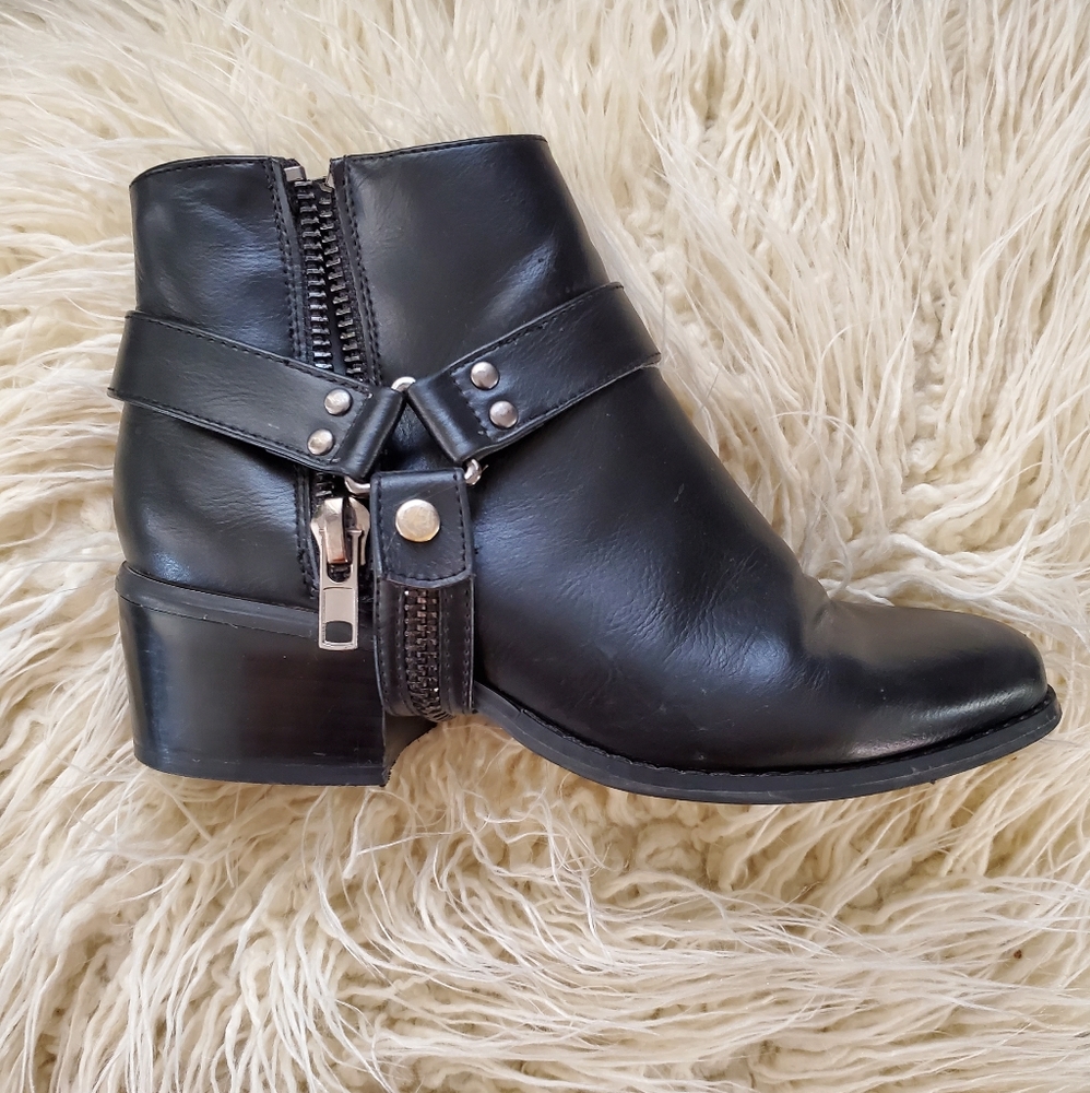 Black combat booties